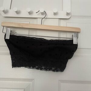 Zara lace polka dot bandeau top